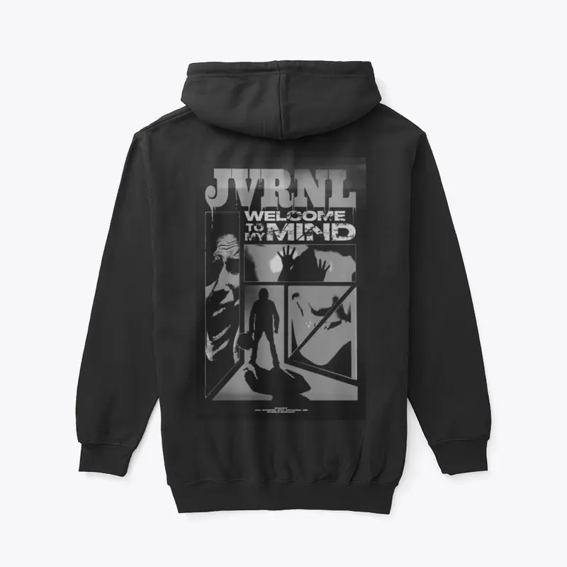 Black/White Zip Hoodie 